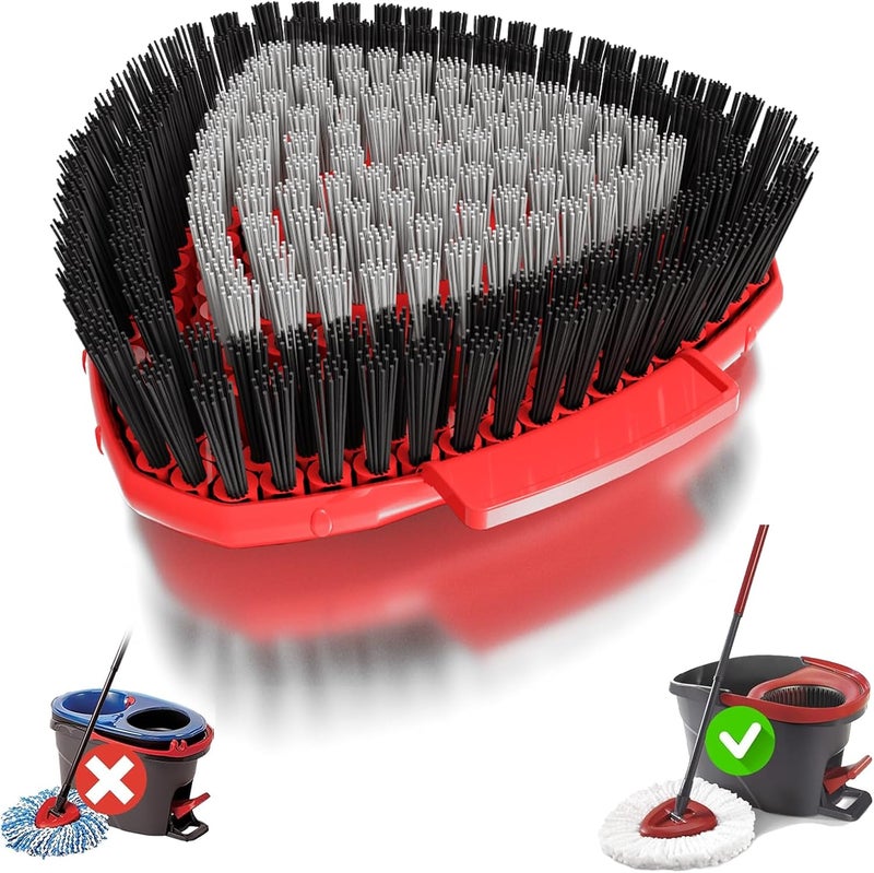 SuperAbound Upgraded Spin Mop Replacement Scrub Brush Heads Compatible with Ocedar EasyWring 1 Tank,Full Bristle Scrubber Replace Great for Kitchen, Bathroom, Pools,Deck Hard Floor Cleaning - Image 1